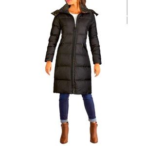 NWT Cole Haan Fur Trimmed Down Puffer Coat size Small